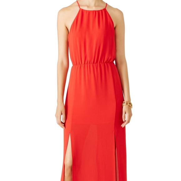 BCBG Max Azria Size 4 Red Jeannine Grecian/Gladiator Style Dress - Picture 1 of 6